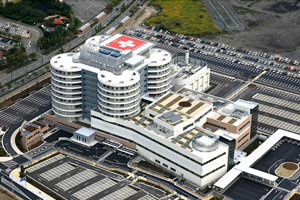 病院上空からのイメージ