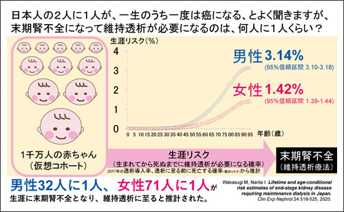 末期腎不全（維持透析）の生涯リスク